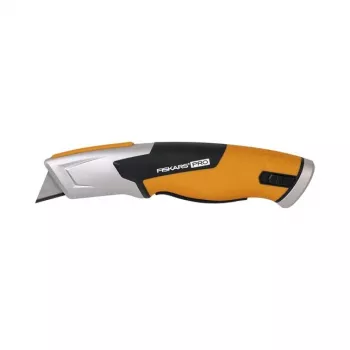 Fiskars 1062938 universeel mes zwart, oranje trapeziummes