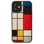 Telefoonhoesje Man and Wood voor iPhone 12 mini — houten achterkant, zwarte rand