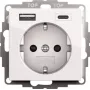 Gira SCHUKO USB-contactdoos, 2-voudig, zuiver wit, model 245903