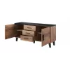 Cama sideboard LOTTA 150 2D3S wotan eiken + mat zwart