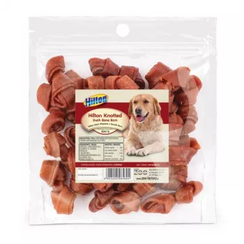 HILTON geknoopt eendenbot 6 cm - hondensnack - 500 g