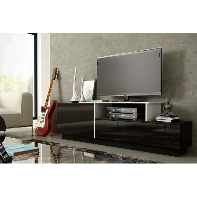 Cama TV-kast SIGMA 3 180 zwart/zwart glanzend + biały