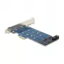 DeLOCK 89374 PCI Express x1-kaart naar 2x interne M.2 NGFF