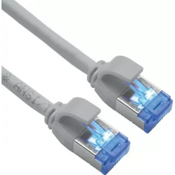 ROLINE S/FTP-patchkabel Cat.6A TPE PoE-geschikt knoopvrij grijs 1.5m - netwerk - CAT 6a