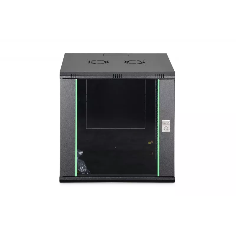 Wandgemonteerde netwerkkast DIGITUS Dynamic-N DN-37111 — 12U, 600 x 600 mm, IP20, slot met sleutel