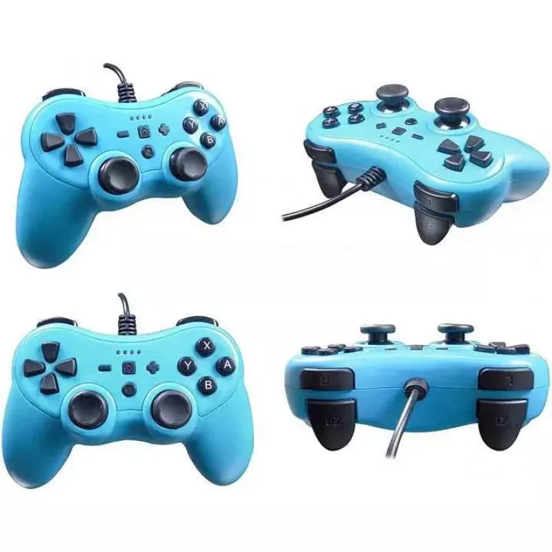 Bedrade controller SUBSONIC SA5488-1 Neon Blue — voor Nintendo Switch, bedrade verbinding