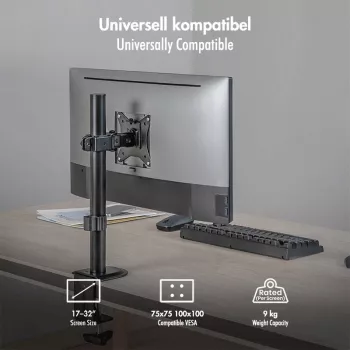 Monitorarm 17-32 inch, max. 9 kg, zwart