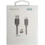 USB 3.2 Gen 1-kabel, USB-A stekker > USB-C stekker (zilver, 1 meter, gesleeved)