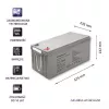 Oplaadbare AGM-batterij QOLTEC 53069 12V 200Ah voor back-upstroomvoorziening en UPS-systemen