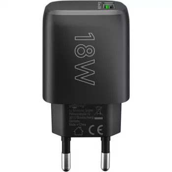 USB-A QC snellader (18 W) (zwart)