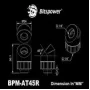BitsPower Artemis 45° draaiaansluiting — matzwart