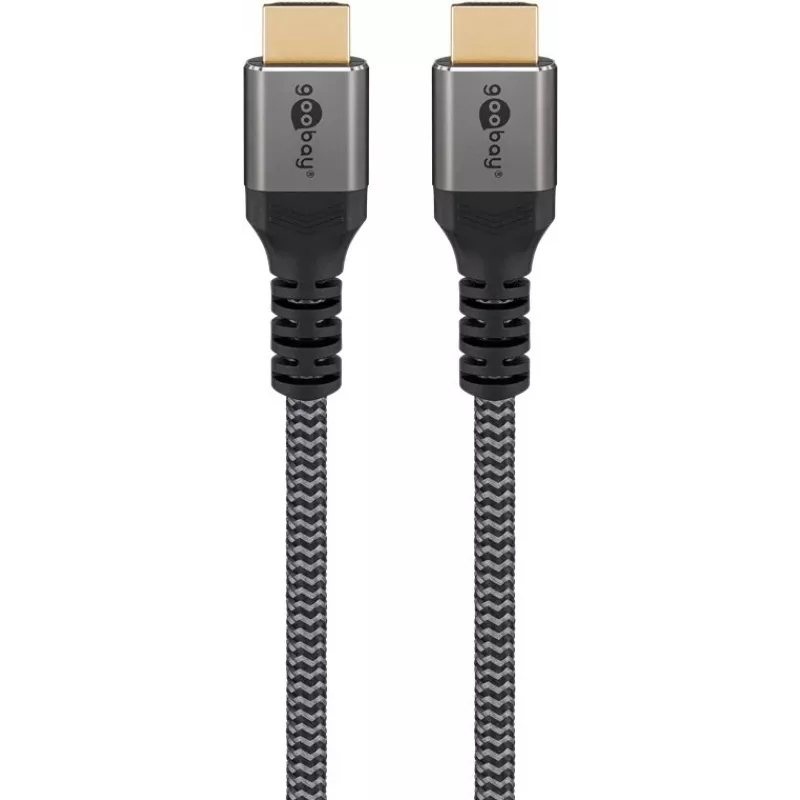 Plus High-Speed HDMI-kabel met Ethernet, 4K @ 60Hz (grijs, 15 meter)