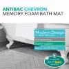 Badmat Beldray LA032647LGRYUFFEU7 Antibac Chevron memory foam, antibacterieel, grijs