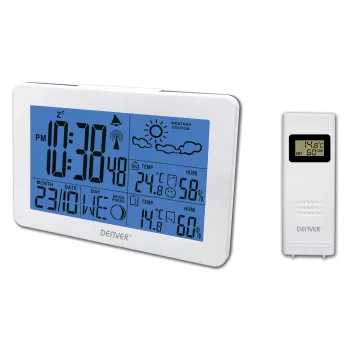 Denver WS-530WHITE digitaal weerstation wit batterij