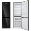 Amica FK3506D.2F(E) koel-vriescombinatie, vriezer onderin, 226 l koelkast + 96 l vriezer, Total No Frost, energieklasse E, zwart