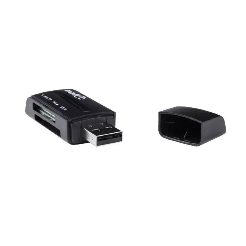 Natec MINI ANT 3 USB 2.0 kaartlezer (SD, SDHC, MMC, M2, microSD), zwart (NCZ-0560)