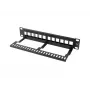 Rack-blindplaat LANBERG PPKS-9112-B, 12-poorts, 1HE, metaal, grijs, 254×44,5×99,3 mm