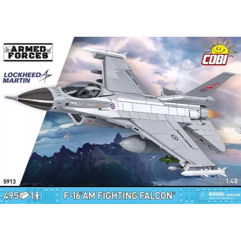 Cobi bouwset F-16AM Fighting Falcon, 495 onderdelen, model op schaal