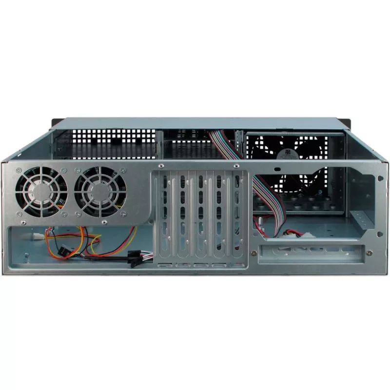 Inter-Tech 3U-30248 Rack Zwart, roestvrij staal