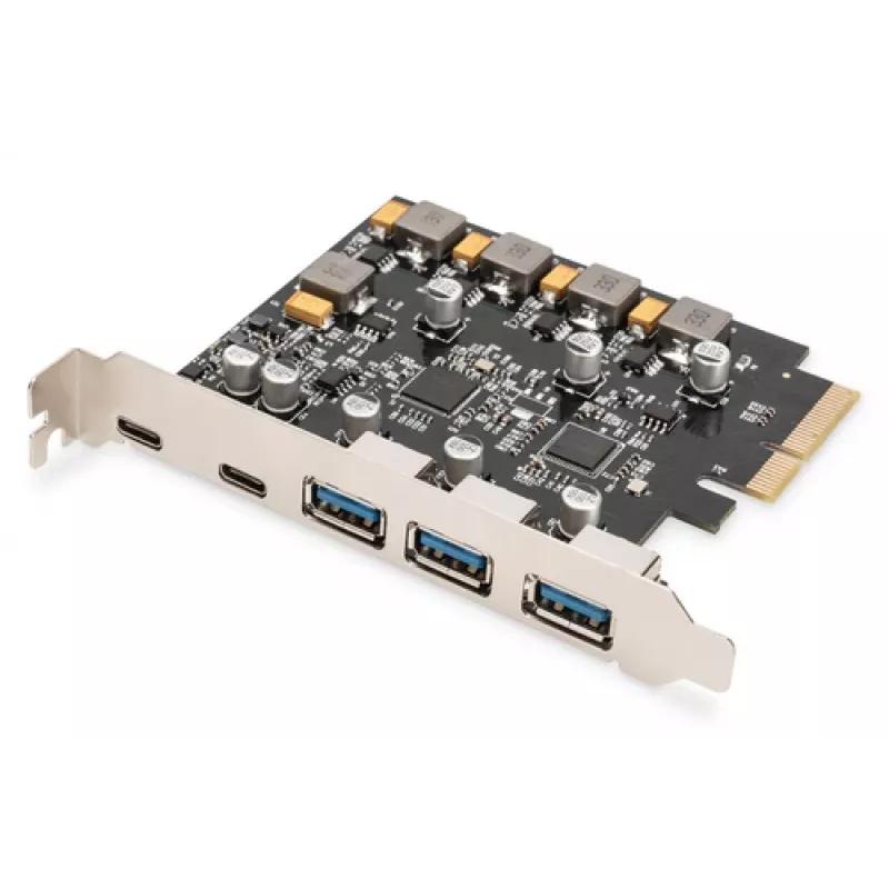 PCIe-kaart Digitus 2x USB-C 3x USB-A