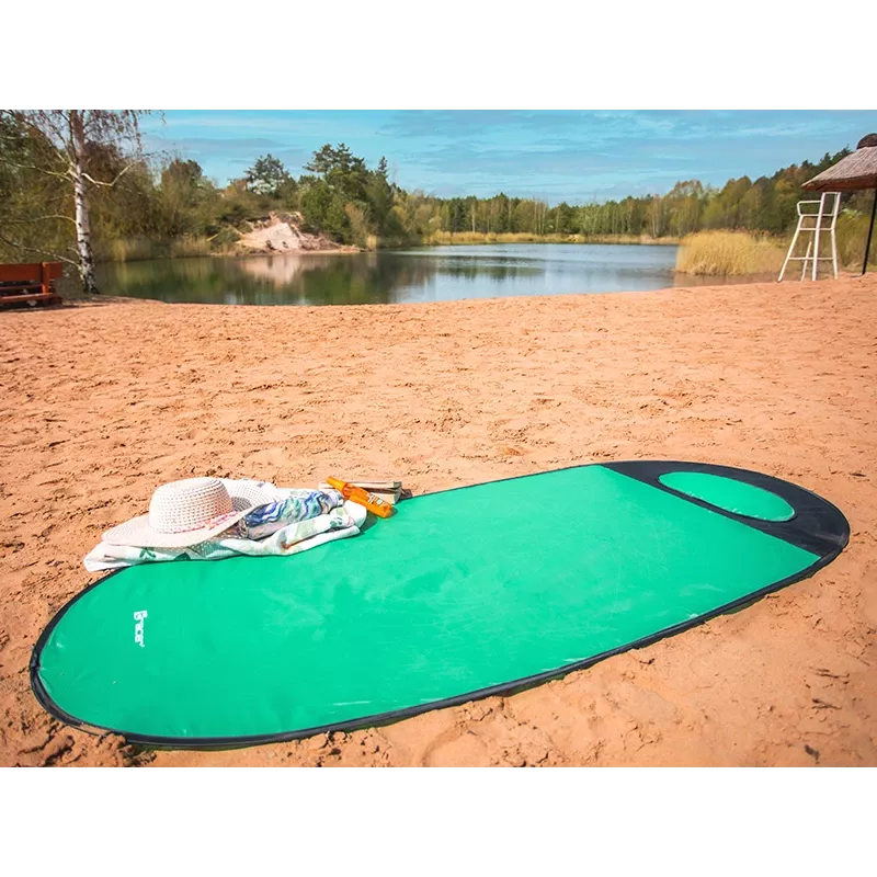 TRACER Beach Mat Pop Up 46948 – lichtgewicht draagbare mintgroene opvouwbare mat