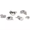 Zwenkwielen voor wandbehuizing ROLINE, stalen behuizing, draagvermogen 250 kg, 4-pack