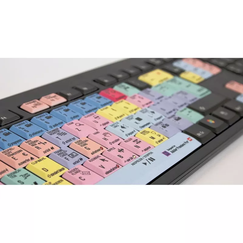 Toetsenbord Logickeyboard Adobe Premiere Pro CC QWERTZ Duits multicolor
