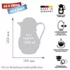 Thermoskan ROTPUNKT 1,2 L, ivoor — 24 u heet / 36 u koud, handgreep, 199×255 mm