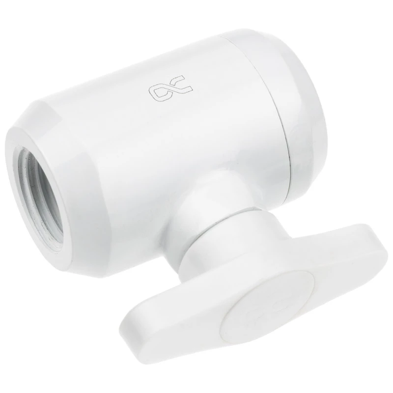 Alphacool Eiszapfen 2-weg kogelkraan, G1/4, wit
