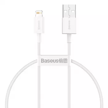 Baseus Superior Series kabel USB naar Lightning, 2,4A, 0,25m (wit)
