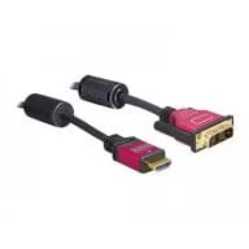 HDMI - DVI-kabel DeLOCK 84343 3,0 m stekker / stekker