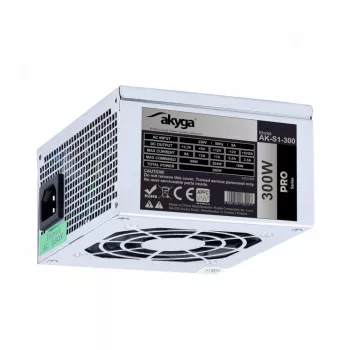 Akyga AK-S1-300 300 W SFX-voeding, passieve PFC, 80mm-ventilator, zwart