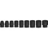 Slagschroevendraaier-dopsleutelset Bosch 3/8 inch, 9-delig, zwart, standaard