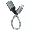 LogiLink USB 3.2 Gen1 Type-C-adapter C/M naar USB-A/F OTG aluminium 0,15 m