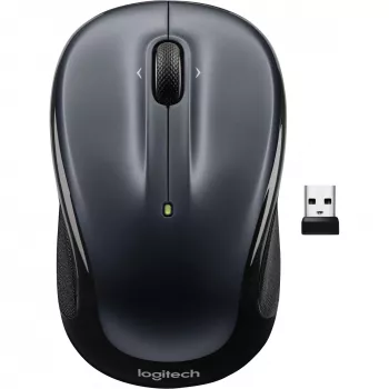LOGITECH M325s muis voor beide handen optisch 5 toetsen draadloos 2,4 GHz USB nano-ontvanger donkergrijs