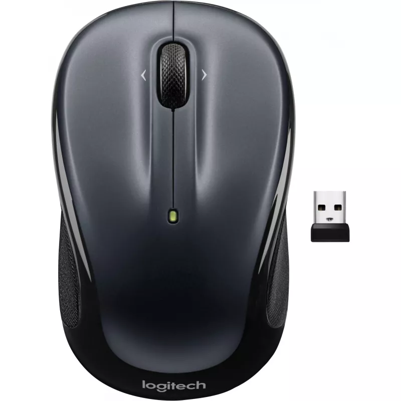 LOGITECH M325s muis voor beide handen optisch 5 toetsen draadloos 2,4 GHz USB nano-ontvanger donkergrijs