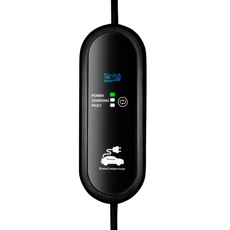 Akyga AK-EC-24 mobiele EV-oplader, GB/T, CEE-5-pins stekker, driefase, 32 A, 22 kW, LCD, 5 m