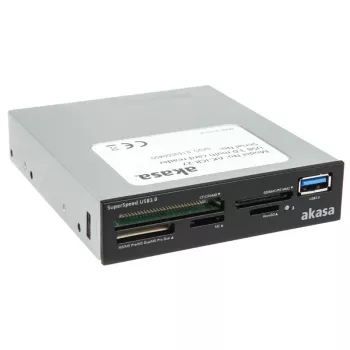 Akasa AK-ICR-27 kaartlezer USB 3.2 Gen 1 (3.1 Gen 1) intern zwart, grijs