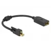 DisplayPort-kabel DeLOCK 62638 Mini DisplayPort 0,25 m zwart