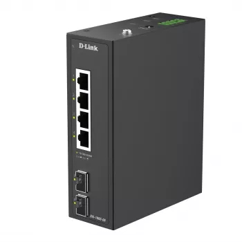 D-Link 6-poorts Gigabit industriële unmanaged switch met 2 x SFP-poorten