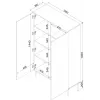 Vitrine cama meble PALAZZO BIS 1000×390×1660 mm wit mat