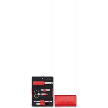 ZWILLING Twinox 97092-002-0 manicure-reisset, rood lederen etui, 5-delig