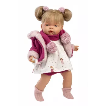 Pop Joelle 38 cm van Llorens — huilende babypop met realistische kenmerken en zachte lichaam