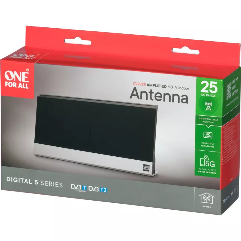 Binnenantenne One For All SV 9385 DVB-T DVB-T2 zwart