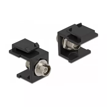 Keystone-module DELOCK 86851, platte FC-stekker, zwart, 16,5×24×21,8 mm