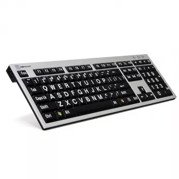 Toetsenbord Logickeyboard LKB-LPRNTWB-AJPU Office USB Frans zwart zilver