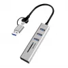 USB 3.0 hub USB-A, SD/microSD-slot, 2in1
