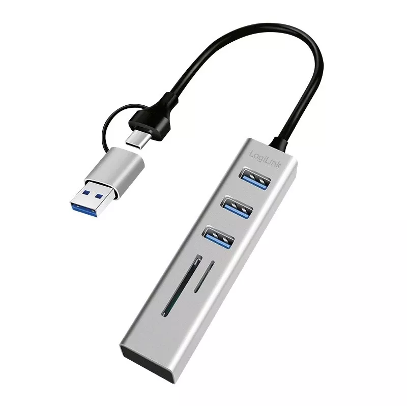 USB 3.0 hub USB-A, SD/microSD-slot, 2in1