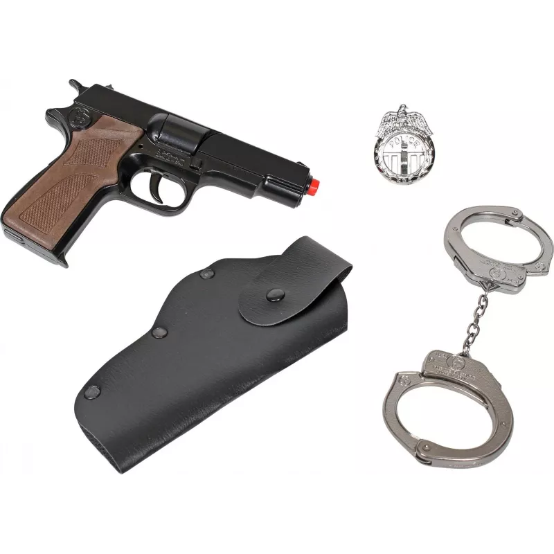Toy Policeman Set Pulio 155425/6 met accessoires – rollenspelfiguur en uitrusting