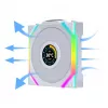 Lian Li UNI FAN SL Wireless LCD 120 Reverse Blade behuizingsventilator, ARGB, PWM, 120 mm, wit